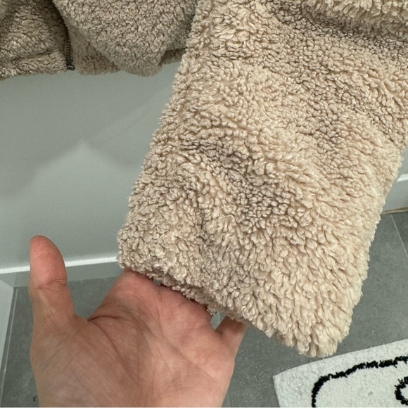 Lucky Brand Tan Teddy Zip Up Jacket - Size XS - Picture 9 of 15